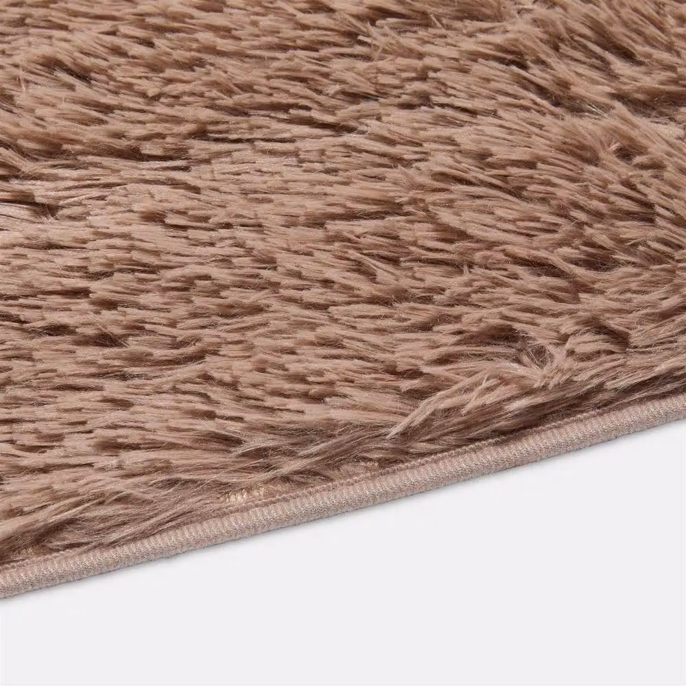 Sienna Rugs Brown Fluffy Shaggy Non-Slip Rectangular Living Room Rug W: 80 cm, L: 150 cm – 2