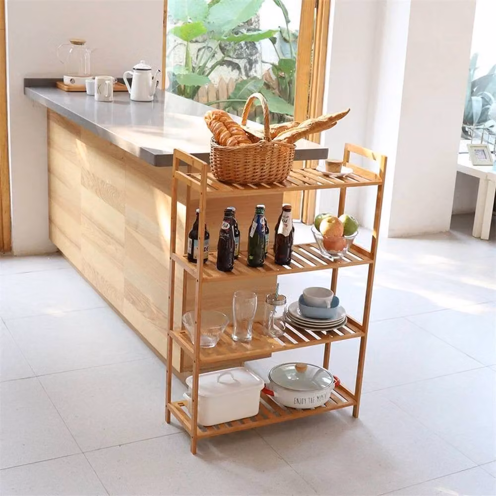 KORVIXA 4 Tier Bamboo Ladder Shoe Rack in Brown – 2