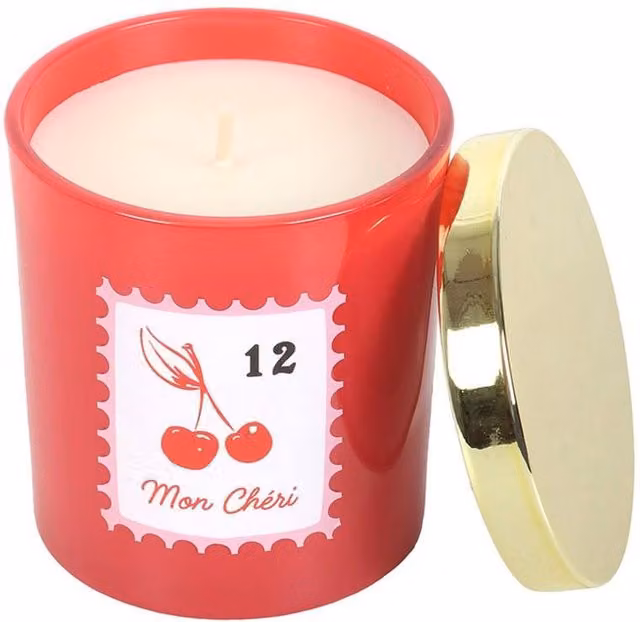 Something Different Mon Cheri Cherry Blossom Scented Candle in Red – 1