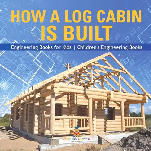 Baby Professor How a Log Cabin is Built Childrens Engineering Book, Multicolour, 21.59 x 21.59 cm