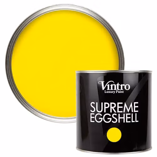 Vintro Osborne Yellow Eggshell and Satin Paint for Interior and Exterior Walls, Wood and Trim, 2.5 l