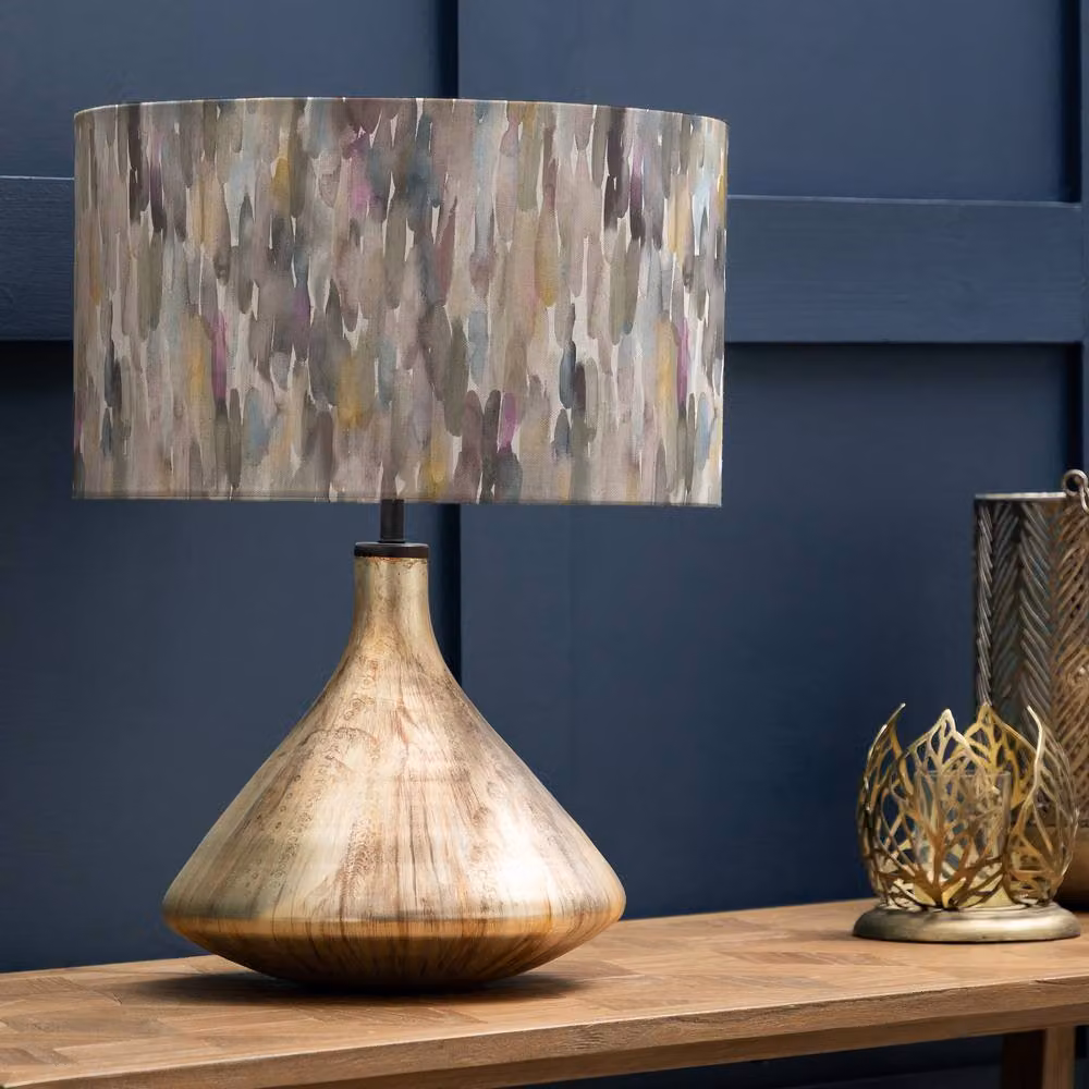 Voyage Maison Luna Table Lamp with Azima Eva Lampshade in Gold and Blue – 2