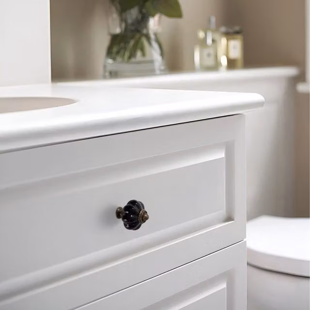 Lifeideas Set of 6 Black Ceramic Drawer Knobs