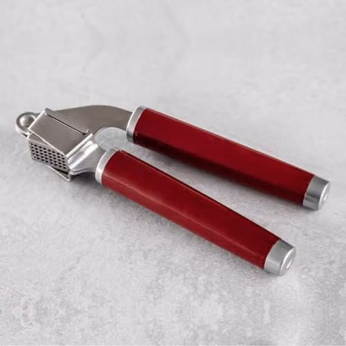 KitchenAid Stainless Steel Garlic Press with Ergonomic Grip, Red – 2