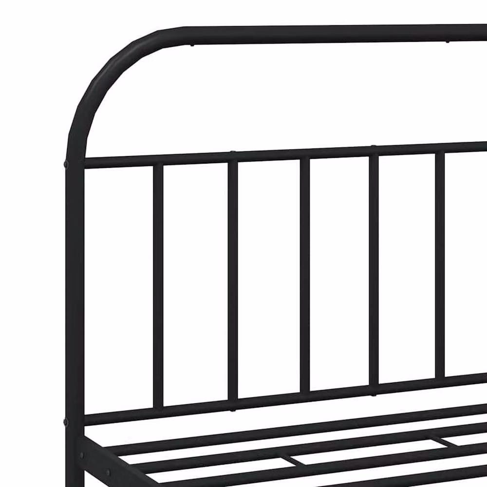 Berkfield Home Metal Bed Frame with Headboard in Black W/D/H: 183 x 100 x 187 cm – 3