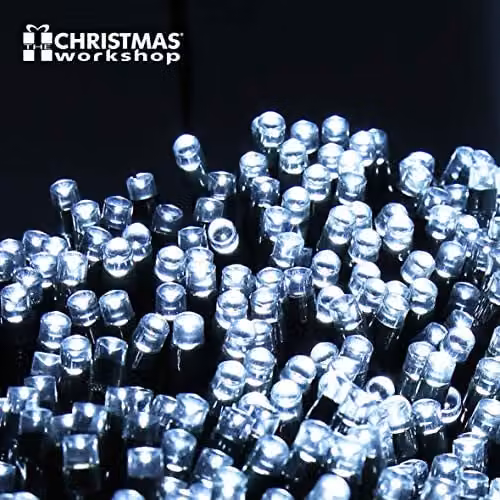 The Christmas Workshop 600 LED Bright White Chaser Christmas Lights, 41.9 Metres, Indoor or Outdoor Fairy Lights with 8 Light Modes – 1