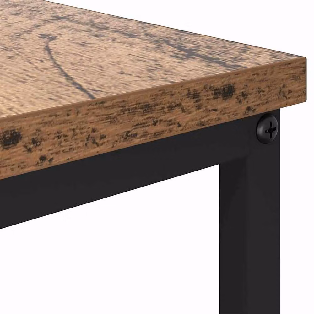 Berkfield Home Modern Rectangular Coffee Table in Brown, W/D/H: 100 x 51 x 45 cm – 5