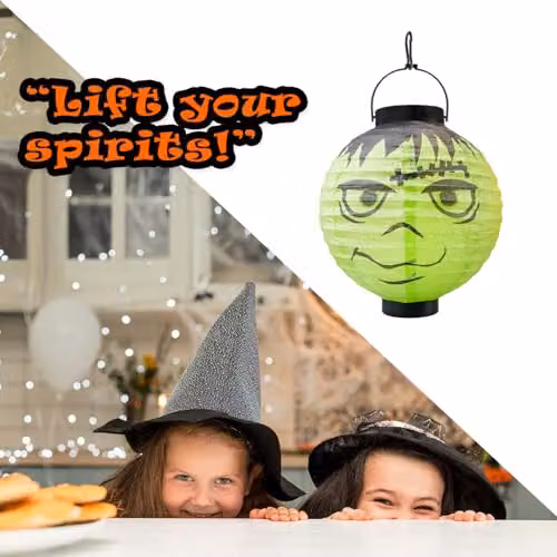 VFM e-Store Halloween Paper Lantern Pumpkin in Green, 20cm – 7