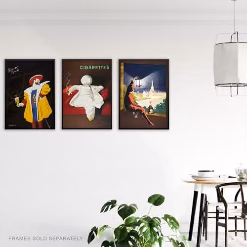 Artery8 Set of 3 Cappiello Vintage French Alcohol Adverts Wall Art Paper Posters, Multicolour, W: 21.0 cm, H: 29.7 cm – 5
