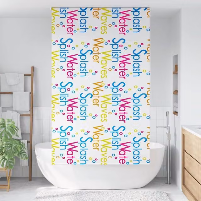 Berkfield Home Opaque Shower Roller Blind in White, W: 120 cm, H: 240 cm