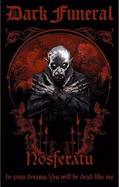 Dark Funeral Nosferatu Textile Poster in Black – 1