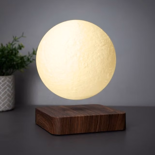 Menkind RED5 3D Floating Moon Lamp with Magnetic Suspension in White, Diameter: 25.4 cm – 1