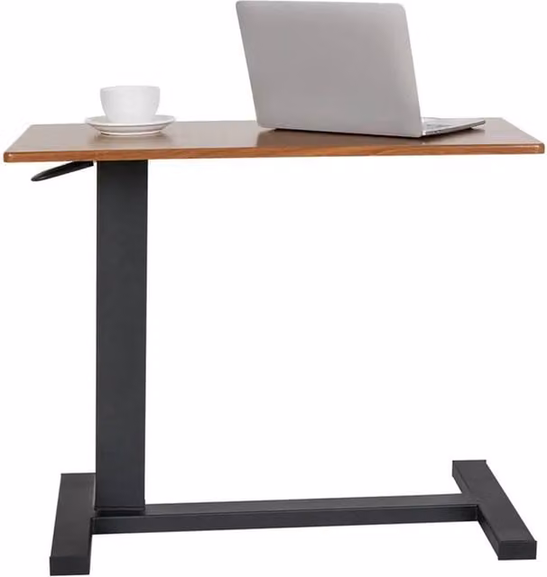 Nordara Height Adjustable Overbed Laptop Trolley Desk in Brown and Black – 1