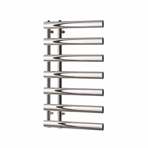 Reina Grace Chrome Designer Heated Towel Rail, Silver, H: 78 cm x W: 50 cm
