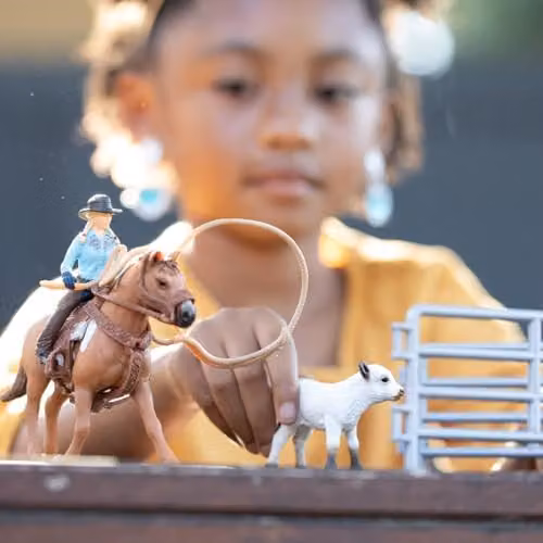 Schleich Farm World Cowgirl Team Roping Fun 9-Piece Multicolour Playset – 2