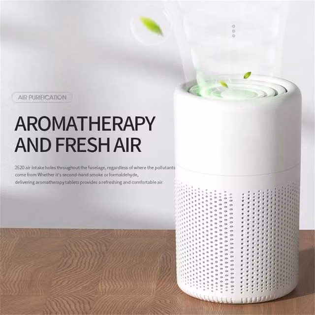 FLAVORA Quiet Air Purifier and Air Cleaner in White