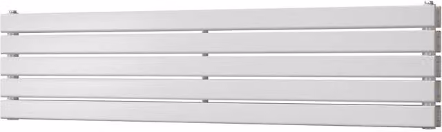 UK Radiators Typhoon Axis White Horizontal Double Panel Designer Radiator W: 140 cm, H: 34 cm – 1