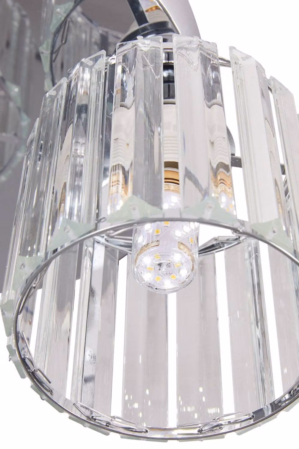 Garden Sanctuary 3-Light Crystal Ceiling Light in Silver – 3