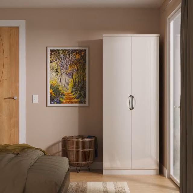 Ready Assembled 2 U Holborn 2 Door Wardrobe in Taupe/Beige – 1