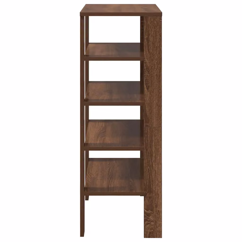 Berkfield Home Brown Oak Shoe Rack, W: 61 cm, D: 32 cm, H: 87.5 cm – 4
