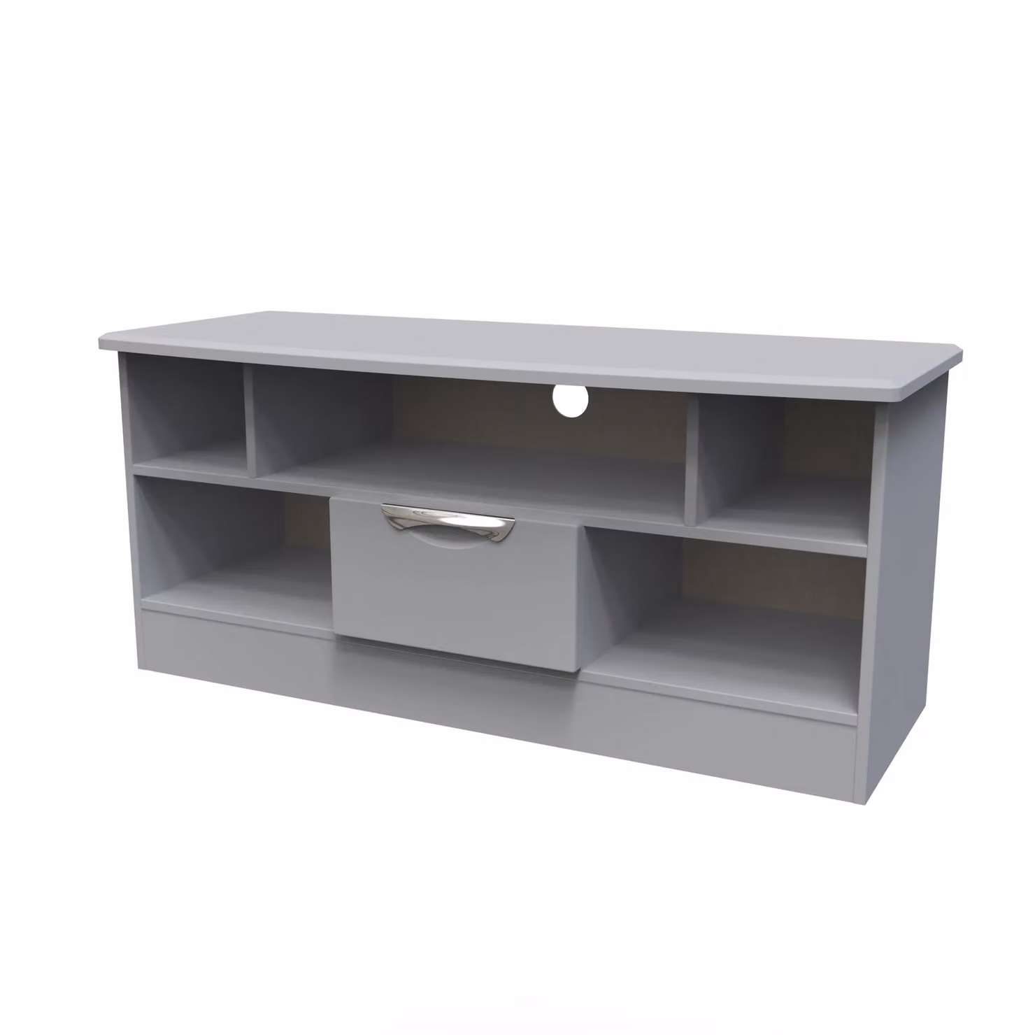 Ready Assembled 2 U Holborn 1 Drawer TV and Media Unit in Matt Grey – 2