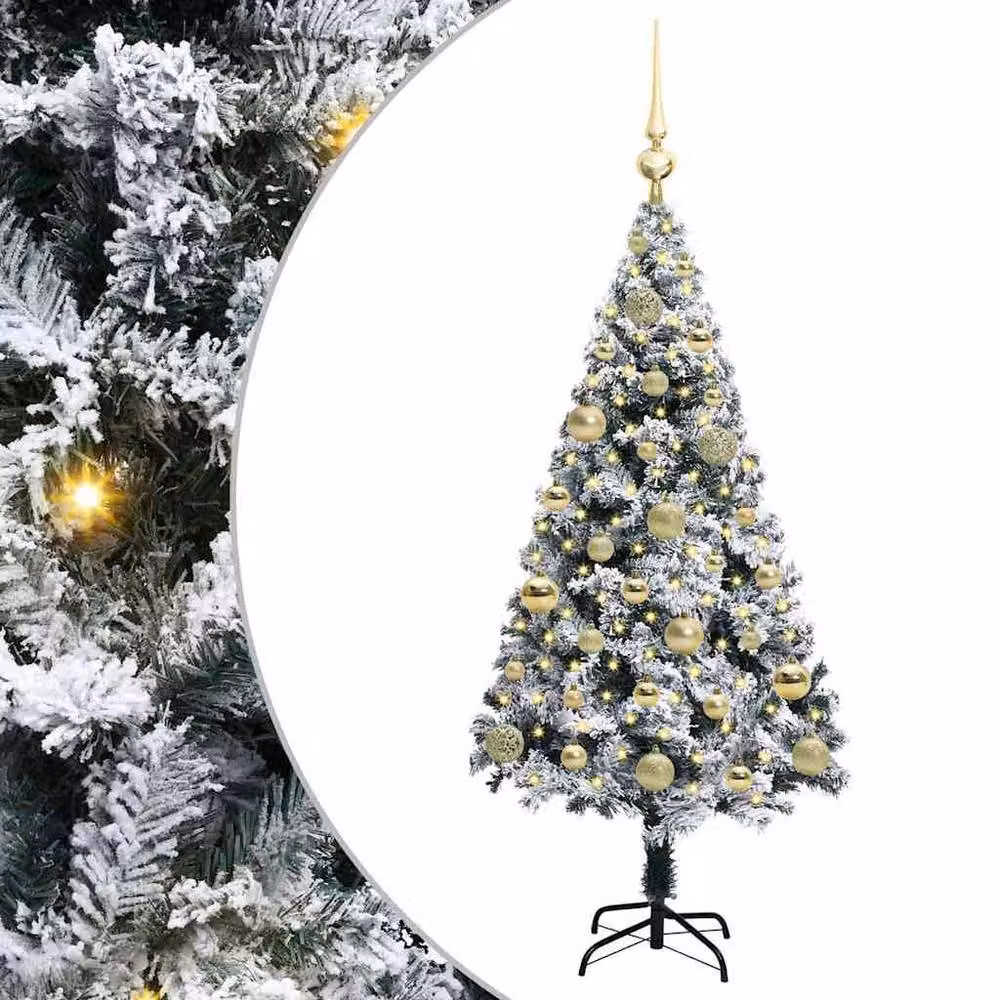Berkfield Home Artificial Christmas Tree with 150 LEDs and Stand, Green, Height: 120 cm – 2