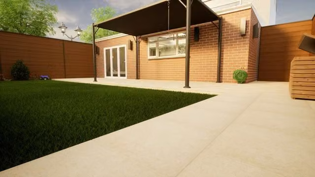 PBSL Group Florence Beige Porcelain Paving, Pack of 2, W: 60 cm, D: 60 cm, H: 2 cm