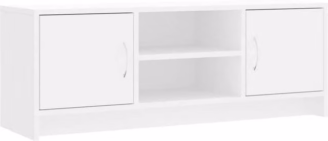Berkfield Home Modern White TV Cabinet in Matt MDF, W: 102 cm, D: 30 cm, H: 37.5 cm – 1