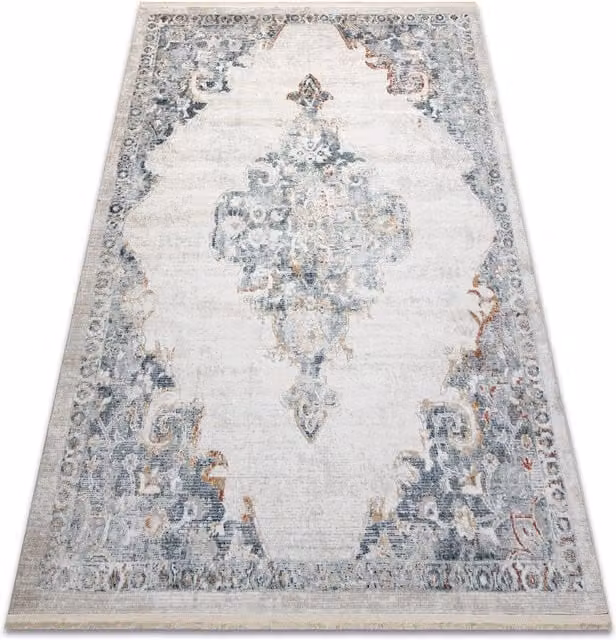 RugsX Distin Vintage Minimalist Rug in White, W: 160 cm, L: 230 cm