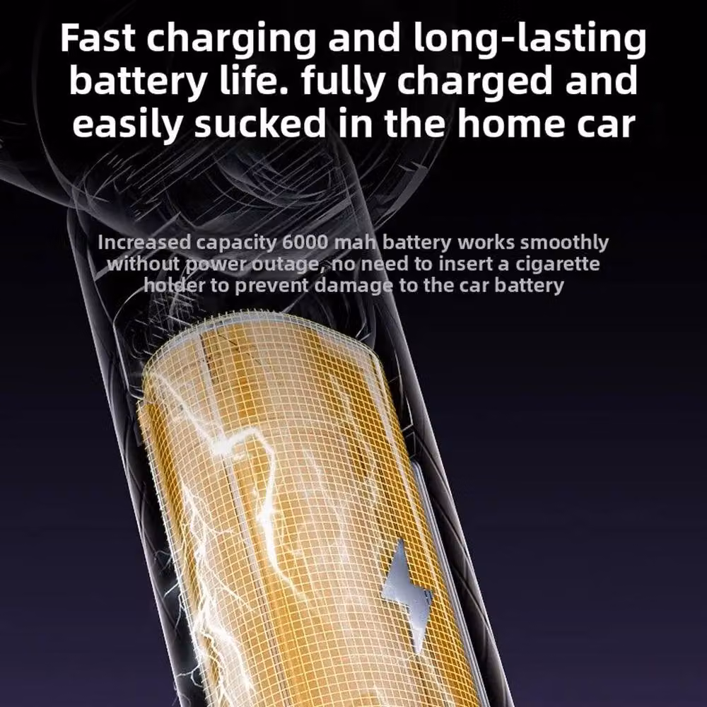 Ventryn Handheld Cordless Car Vacuum Cleaner in Black with 22000PA Suction and 3 Speed Settings – 4