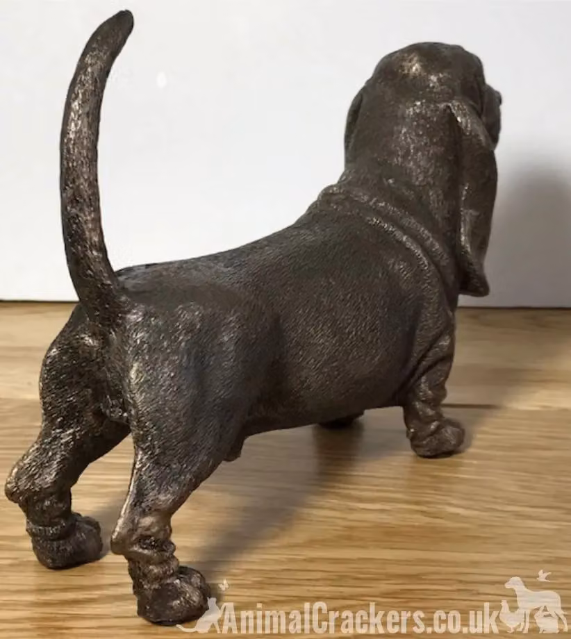 Animal Crackers Basset Hound Dog Figurine in Bronze – 4