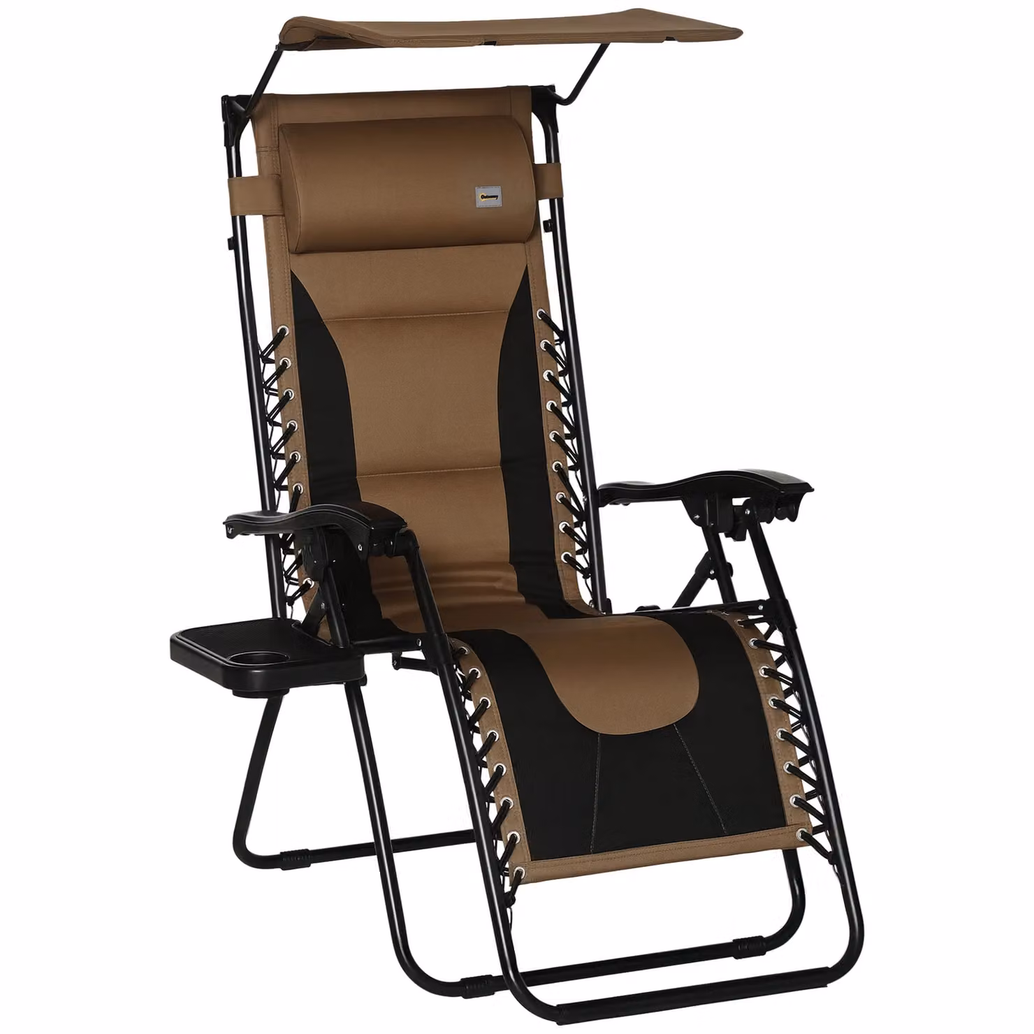 Outsunny Zero Gravity Folding Reclining Lounger Chair in Brown – 2
