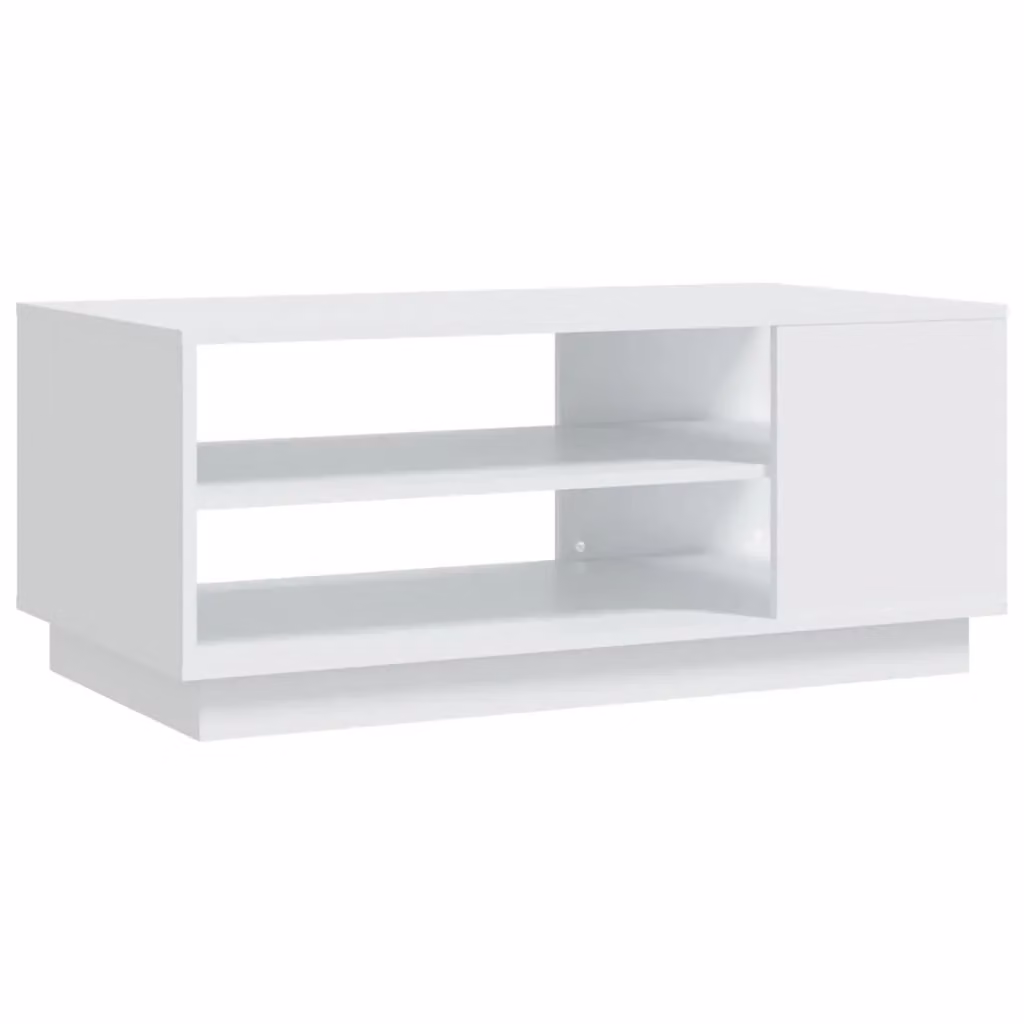 Berkfield Home White Modern Rectangular Coffee Table in Engineered Wood W/D/H: 102 x 55 x 43 cm – 2