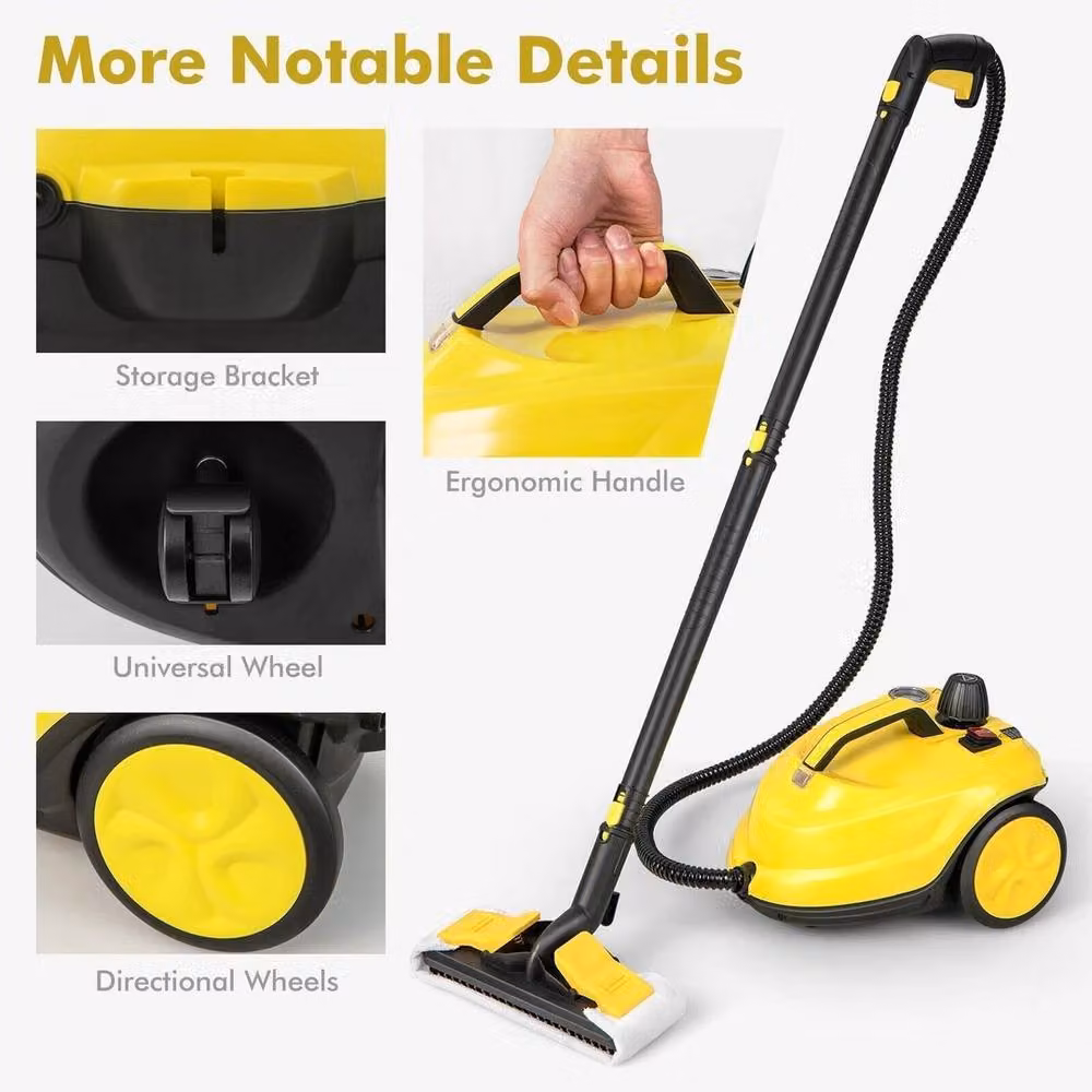 Kelvenix Window 2000W Rolling Steam Mop Hand Held Cleaner in Yellow – 4