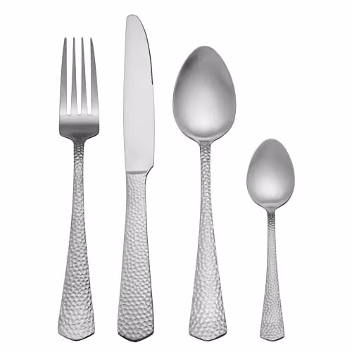 Mikasa Broadway 16-Piece Polished Silver Stainless Steel Cutlery Set for 4 Adults – 1