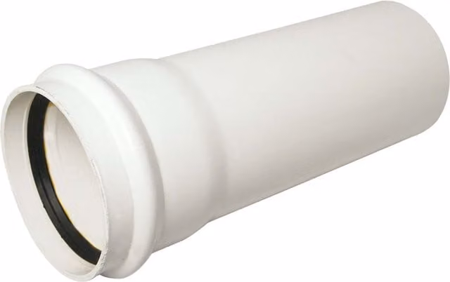 FloPlast Single Socket 110mm Soil Pipe, 3 Metre, White - SP3