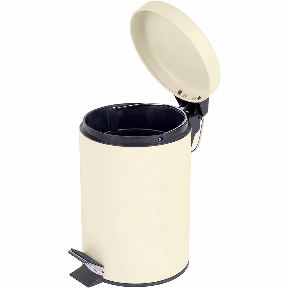 Crystals Stainless Steel Pedal Bin, 3 Litre, Cream – 2