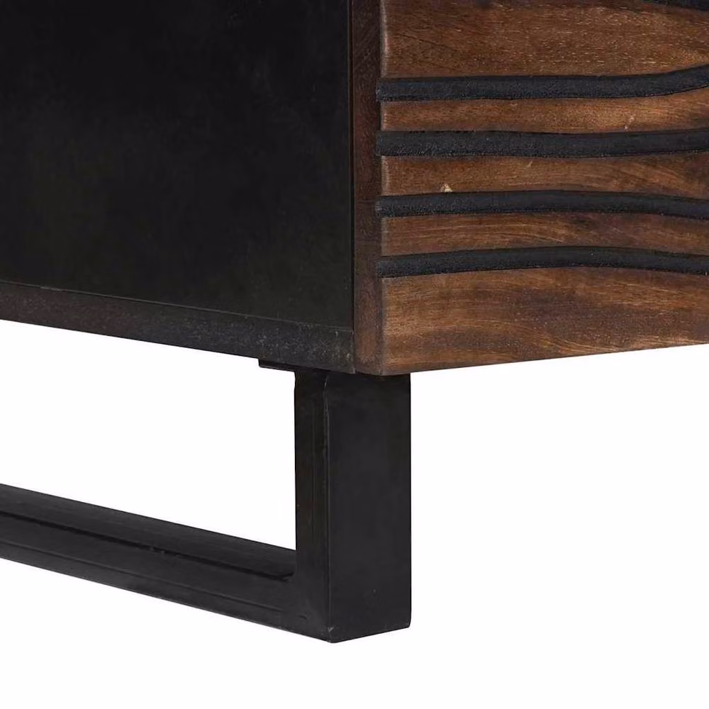 Berkfield Home Brown Rectangular Coffee Table in Wood and MDF, W/D/H: 100 x 54 x 40 cm – 4
