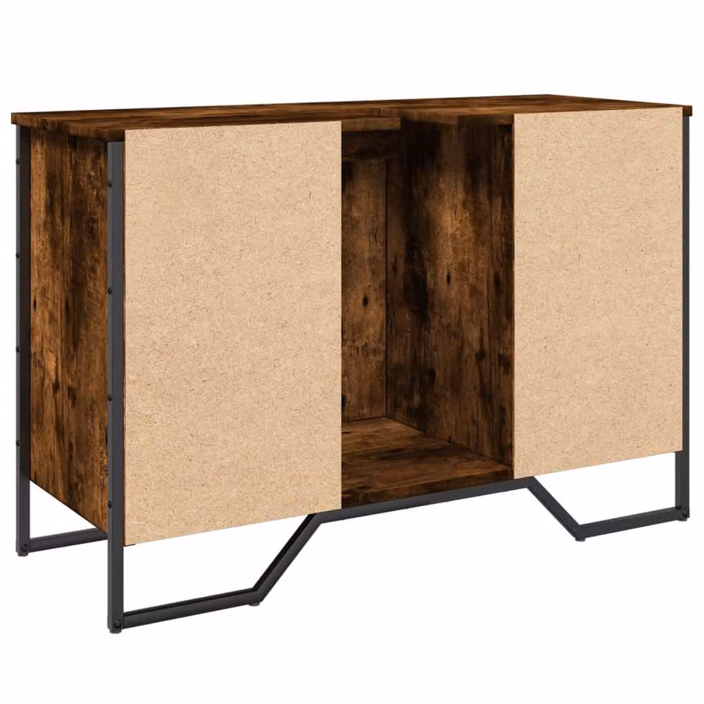 Berkfield Home Modern Freestanding Bathroom Sink Cabinet in Smoked Oak, W/D/H: 91 x 35 x 60 cm – 5
