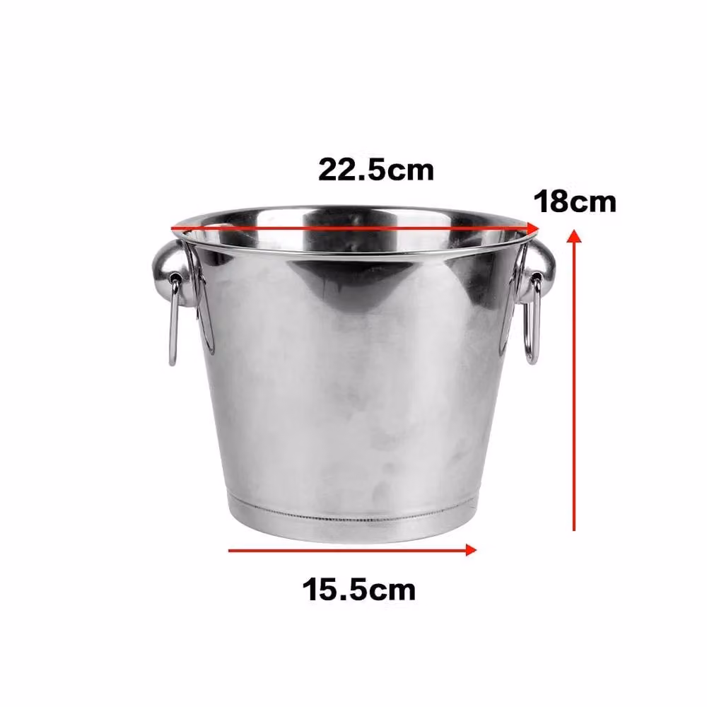 NESTLUNE 5L Stainless Steel Ice Bucket and Champagne Wine Cooler in Silver – 2