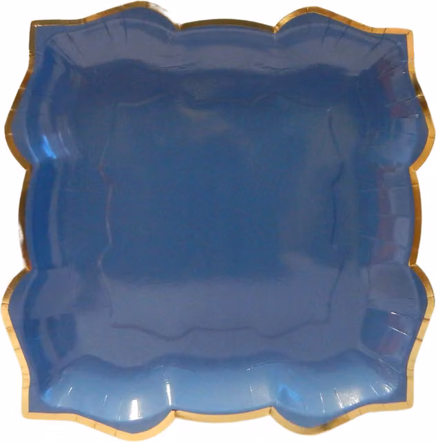 Lotus Large Blueberry Party Dinner Plates - Blue