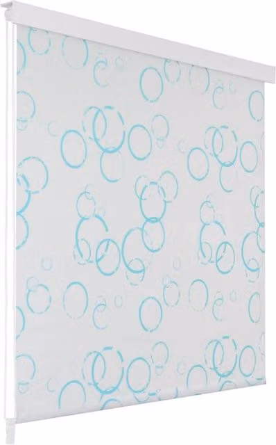 Berkfield Home Bubble Shower Roller Blind, White, W: 100 cm, H: 240 cm
