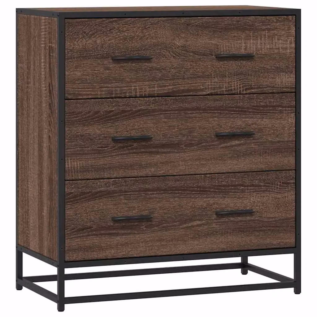 Berkfield Home Industrial Sideboard in Brown Oak, W/D/H: 68 x 35 x 76 cm – 2