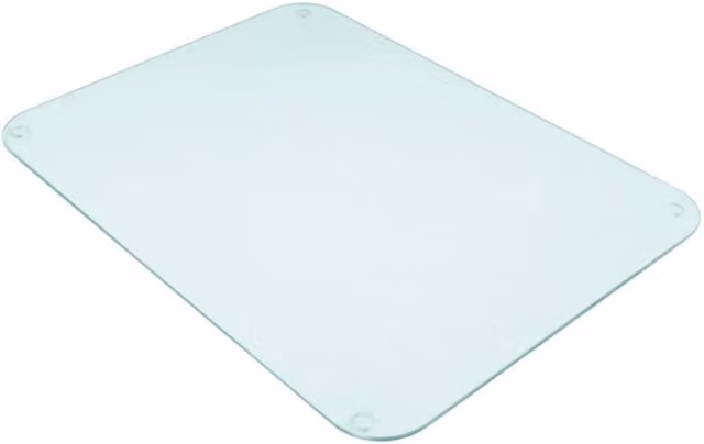 DEENZ Transparent Tempered Glass Round Corner Chopping Board and Worktop Saver