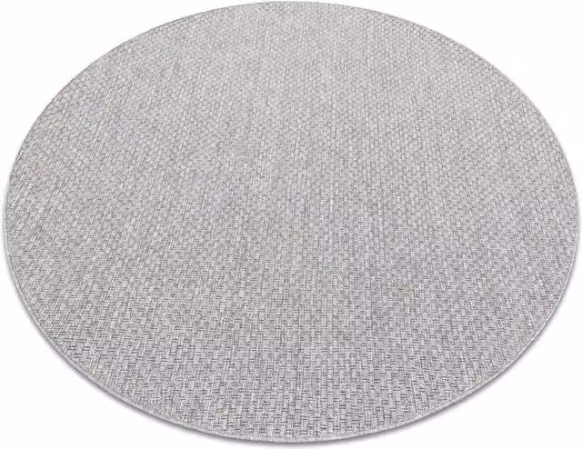 RugsX Timo Round Grey Flat Weave Rug, Diameter: 120 cm
