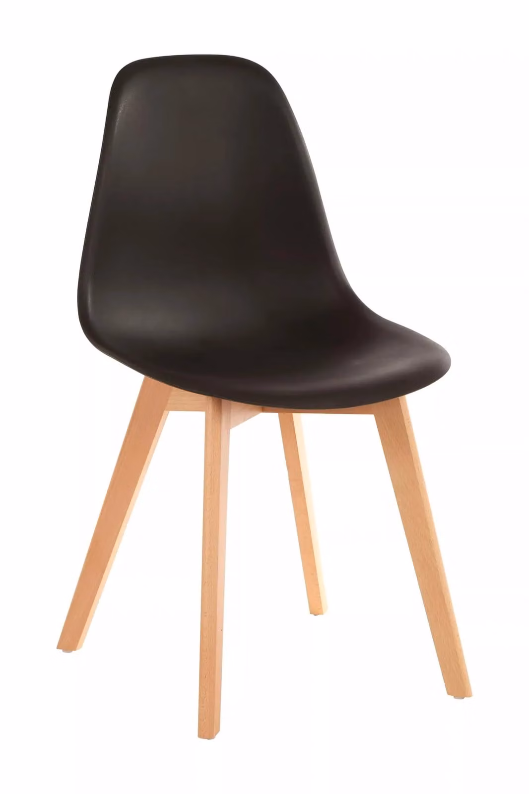 Interiors by Premier Orsina Black Synthetic Leather Chair with Beech Wood Legs – 3