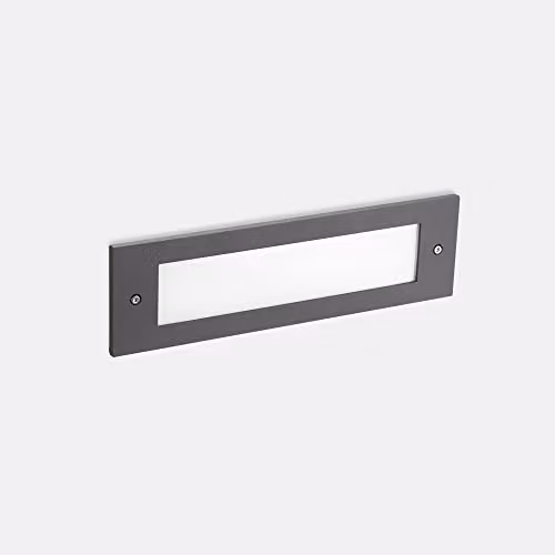 Netlighting Micenas Outdoor LED Recessed Wall Light, Grey, 1140lm, 3000K, IP65 – 1