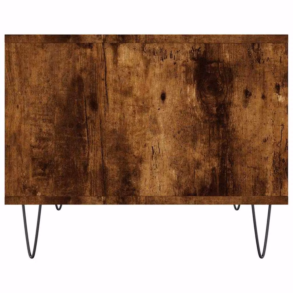 Berkfield Home Smoked Oak Coffee Table in Brown, W: 60 cm, D: 50 cm, H: 40 cm – 5