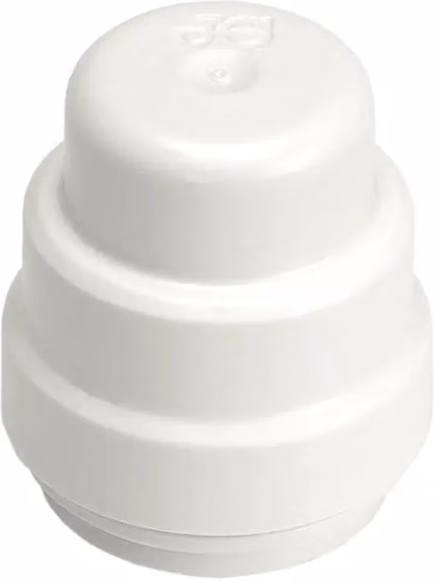 John Guest 15mm Stop End Plastic End Caps, White, Pack of 5