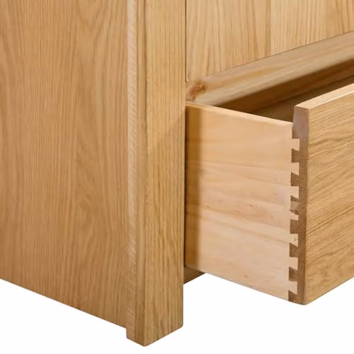 Julian Bowen Curve 3 Drawer Chest in Oak – 3